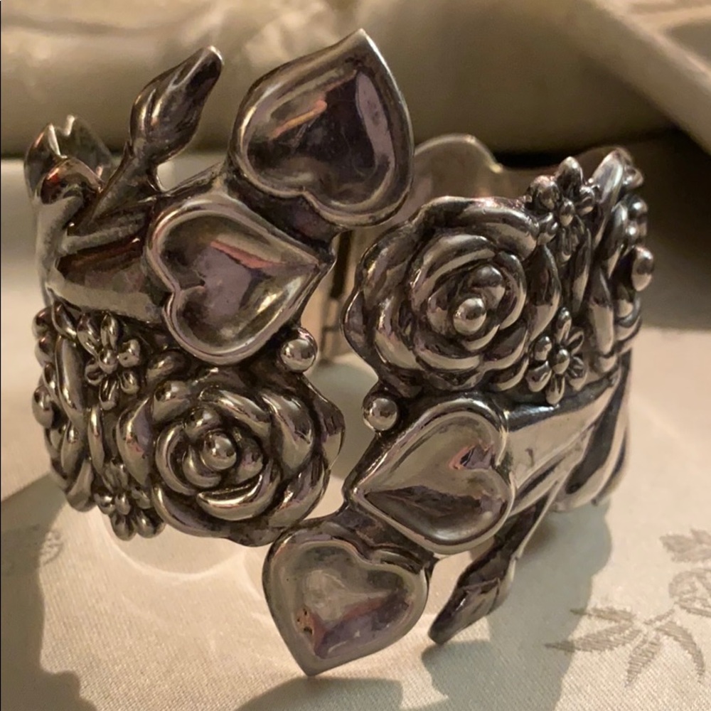 Sterling Art Nouveau Bracelet - Picture 9 of 10